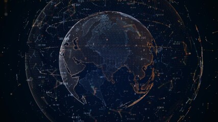Fototapete - Technology Network BIG Data Connection, Digital Network and Cyber Security Concept, Global Network 5g High-Speed Connection Background Concept, 4K