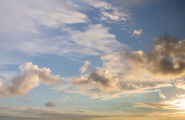 Wall Mural - close up cloudy sky background