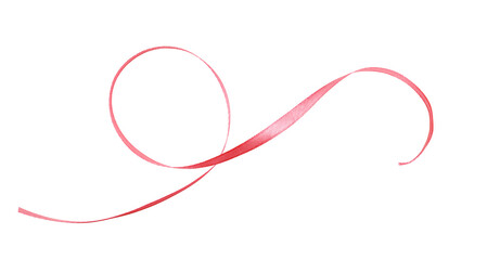 Wall Mural - Curled pink ribbon