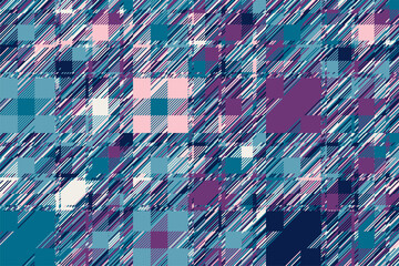 Poster - Modern glitch background. Color geometric abstract pattern vector.