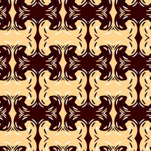 Seamless Decorative Pattern With Spirals And Curves In A Brown Colors