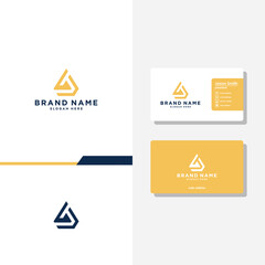 Wall Mural - Letter P Triangle concept logo designs business card