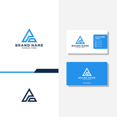 Wall Mural - Letter P triangle concept logo designs business card