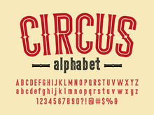 Stylish Vintage Styled Alphabet Design With Uppercase, Lowercase, Numbers And Symbols