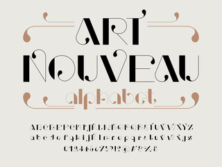 Aufkleber - Vector of stylized modern art alphabet design