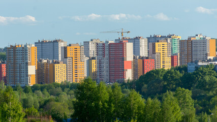 Wall Mural - The view of the district of new Kuznechikha in Nizhny Novgorod