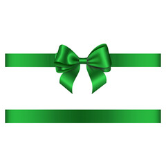 Wall Mural - green ribbon and bow