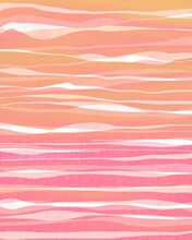 Abstract Texture With Pink White Stripes In Pastel Color On Watercolor Paper Close Up