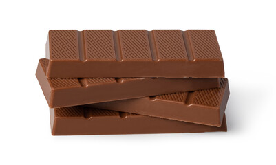 Sticker - chocolate bar on white background