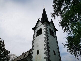 church tower in the morning