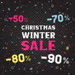 © romvo - Christmas winter sale discount snowfall