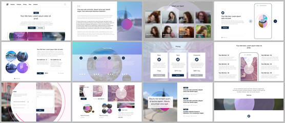 Wall Mural - presentation design vector templates, multipurpose template for presentation slide, flyer, brochure 