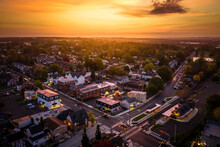 Drone Sunrise In Souderton Pennsylvania 