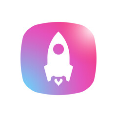 Wall Mural - Rocket - Mobile App Icon