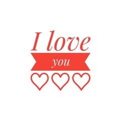 ''I love you'' Love Lettering Design to Print/For Design Development