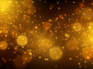 Wall Mural - gold glitter stardust background. vector illustration