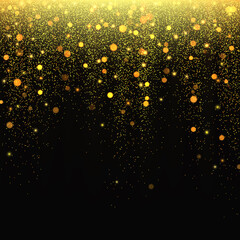 Wall Mural - gold glitter stardust background. vector illustration