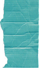 Close up of a blue vintage torn sheet of carton. Cardboard paper texture with a blank background. Empty papercraft surface. Isolated shape and element.