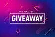 Giveaway winner gift contest. Give away post with present announcement background