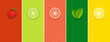 Fruit mint lime lemon or grape juice sticker flavor icon. Fruit logo label vitamin droplet
