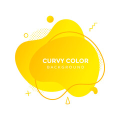Poster - Modern liquid abstract element graphic gradient flat style design fluid vector colorful illustration banner simple shape template for presentation, flyer, isolated on white background.