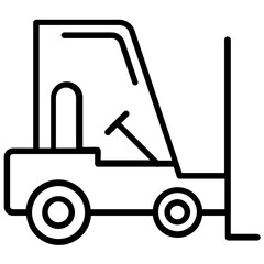 Wall Mural - 
Appealing icon of forklift used by logistics to lift, hold and move heave cartons  
