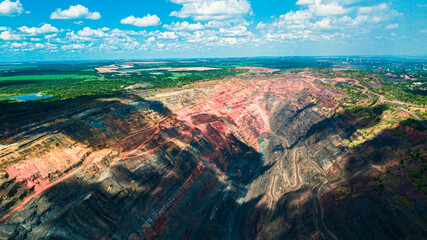 Iron ore quarry open pit mining of iron ore is huge.