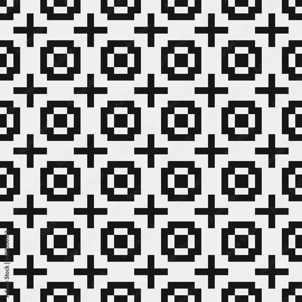 Abstract Cross Pattern Dots Logo generative computational art illustration