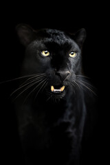 Wall Mural - portrait of black leopard