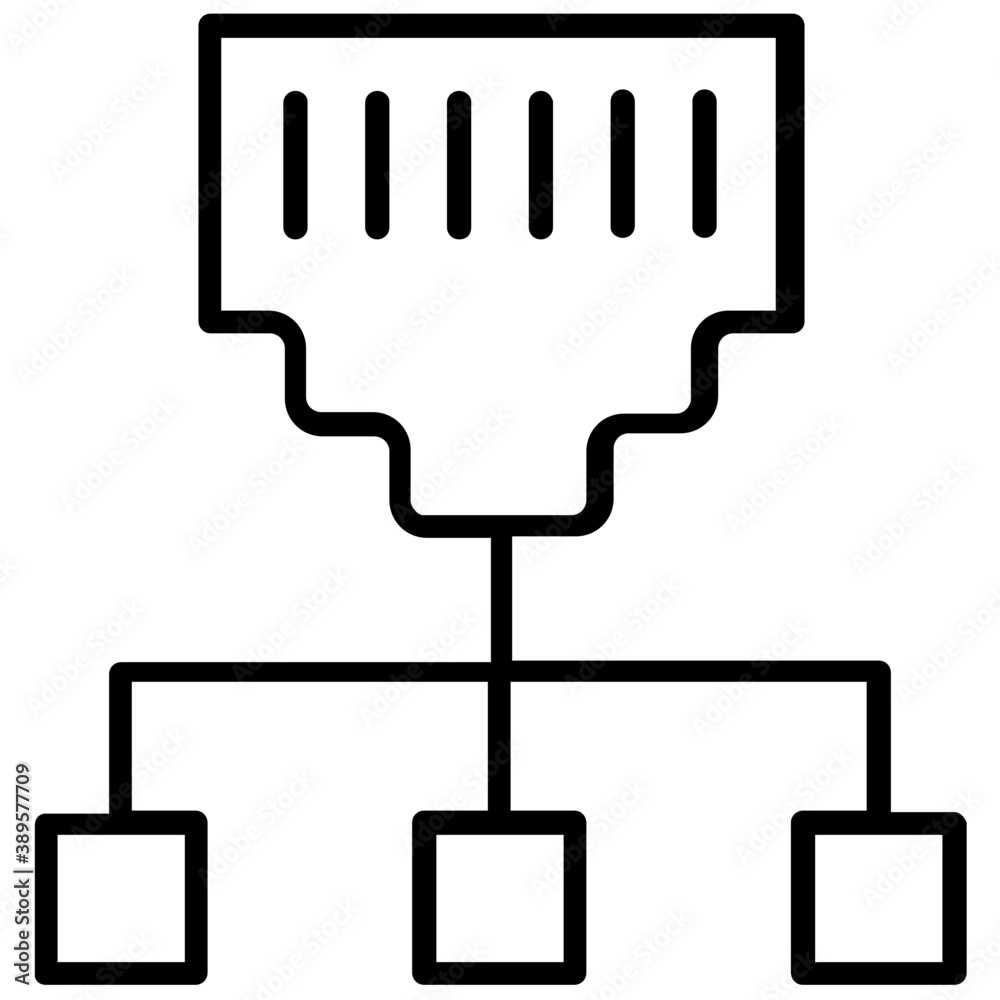 Local area network connection diagram Stock Vector | Adobe Stock