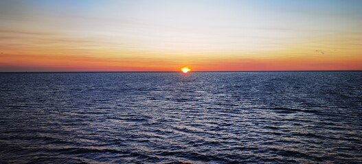 sunset over the sea