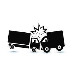 Truck accident icon illustration isolated vector sign symbol. Eps10 vector illustration.