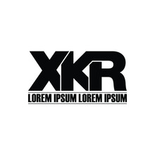 XKR Letter Monogram Logo Design Vector