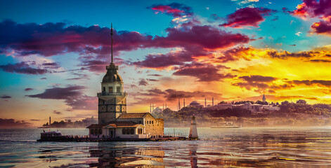 Wall Mural - Maiden's Tower in Istanbul