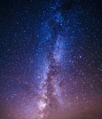 night sky with milky way galaxy and stars background