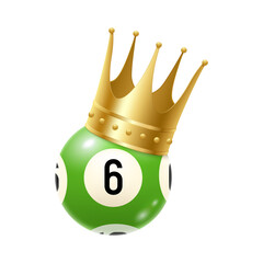 Wall Mural - crowned bingo ball composition