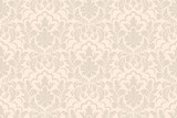 Fototapeta  - Damask seamless pattern element. Vector classical luxury old fashioned damask ornament, royal victorian seamless texture for wallpapers, textile, wrapping. Vintage exquisite floral baroque template.