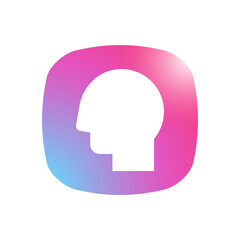 Wall Mural - Head - Mobile App Icon