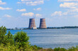 Сooling towers of Zaporizhia Nuclear Power Station in Enerhodar, Ukraine