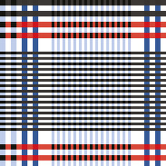 Poster - Rood, wit en blauwe tartan vector naadloos herhaal patroon
