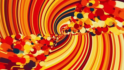 Poster - Twisted abstract element from multicolored lines and particles, computer generated. 3d rendering vortex backdrop