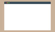 © louist - Cartoon browser window. Isolated website template. Web page mockup in simple design. Empty window o network page. Computer page frame in modern style. Vector EPS 10.
