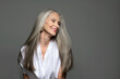 © Agnes Lopez - Beautiful mature woman with gray hair
