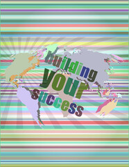 Poster - building your success - digital touch screen interface