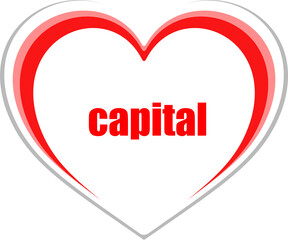 Poster - Text capital. Business concept