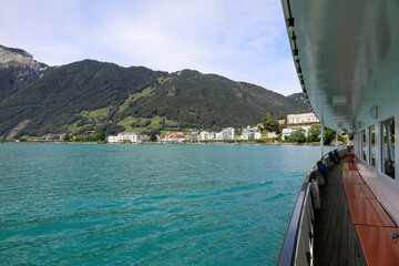 Wall Mural - Brunnen as seen from the deck of a motor vessel