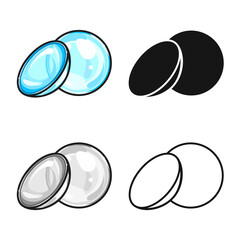 Vector design of lense and contact logo. Web element of lense and optical stock symbol for web.