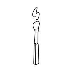 Poster - Isolated object of burnt and matchstick icon. Web element of burnt and flame vector icon for stock.