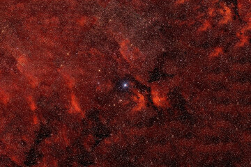 red galaxy with stars and nebulae. elements of this image furnished by nasa were.