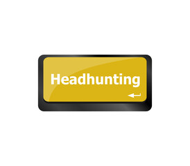 Aufkleber - Headhunting job concept. Computer keyboard key button